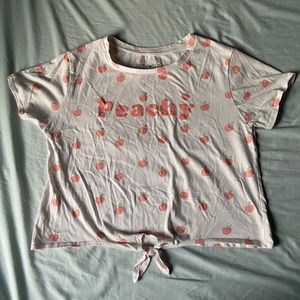 Peachy tied crop top